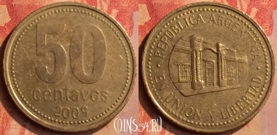 Аргентина 50 сентаво 2009 года, KM# 111, 116n-013