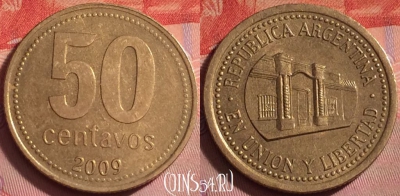 Аргентина 50 сентаво 2009 года, KM# 111, 344j-049