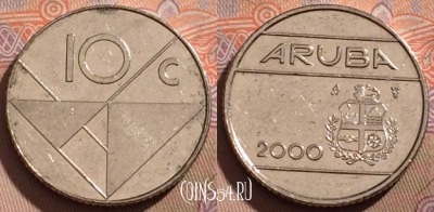 Аруба 10 центов 2000 года, KM# 2, 206b-026