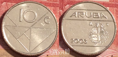 Аруба 10 центов 2003 года, KM# 2, 063c-011