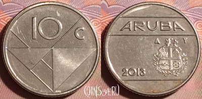 Аруба 10 центов 2013 года, KM# 2, 162g-101