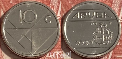 Аруба 10 центов 2020 года, KM# 2, 472r-122 ♛
