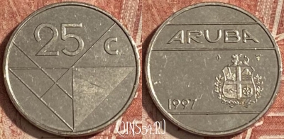 Аруба 25 центов 1997 года, KM# 3, 150r-113