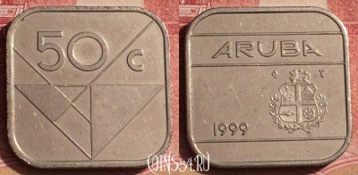Аруба 50 центов 1999 года, KM# 4, 392-066