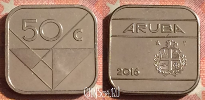 Аруба 50 центов 2016 года, KM# 4, 378-023