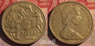 Австралия 1 доллар 1984 года, KM# 77, 062d-084