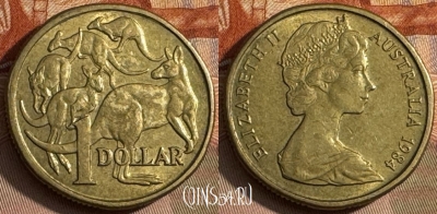 Австралия 1 доллар 1984 года, KM# 77, s065t-001