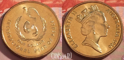 Австралия 1 доллар 1986 года, KM# 87, UNC, 246-131