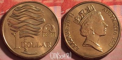 Австралия 1 доллар 1993 г., M, KM# 208, UNC, 400j-005