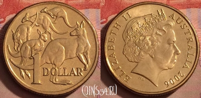 Австралия 1 доллар 2006 года, KM# 489, UNC, 098l-045