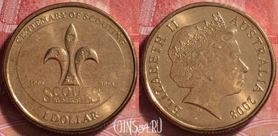 Австралия 1 доллар 2008 года, KM# 1039, 259j-016