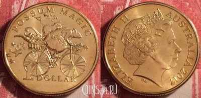 Австралия 1 доллар 2017 года, UNC, 107j-095