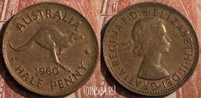 Австралия 1 пенни 1960 года, KM# 56, 125s-065 ♛