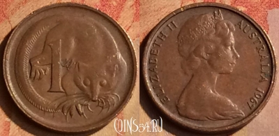 Австралия 1 цент 1967 года, KM# 62, 167n-134