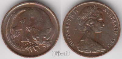 Австралия 1 цент 1975 года, KM# 62, 134-057