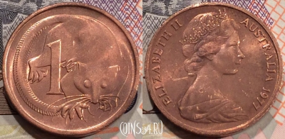 Австралия 1 цент 1977 года, KM 62, 116-104
