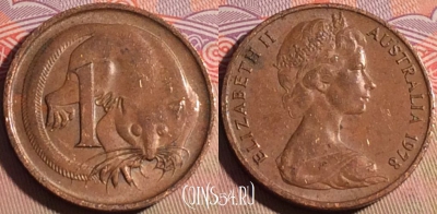 Австралия 1 цент 1978 года, KM# 62, 211a-029