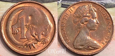 Австралия 1 цент 1978 года, KM# 62, a082-054