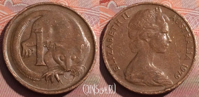 Австралия 1 цент 1979 года, KM# 62, 252a-097 ♟