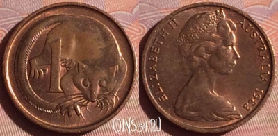 Австралия 1 цент 1983 года, KM# 62, 048i-107