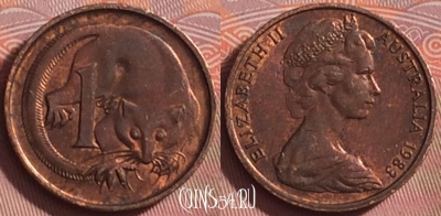 Австралия 1 цент 1983 года, KM# 62, 192k-103