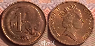 Австралия 1 цент 1989 года, KM# 78, 421-116