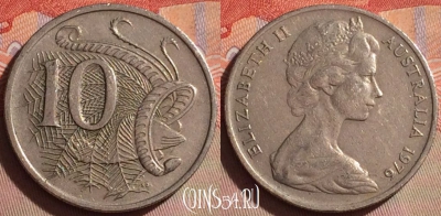 Австралия 10 центов 1976 года, KM# 65, 294f-038