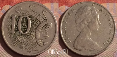 Австралия 10 центов 1983 года, KM# 65, 332-068