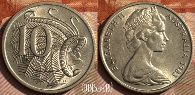 Австралия 10 центов 1983 года, KM# 65, 512s-096 ♛