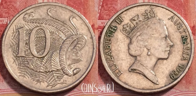 Австралия 10 центов 1989 года, KM# 81, 253-072