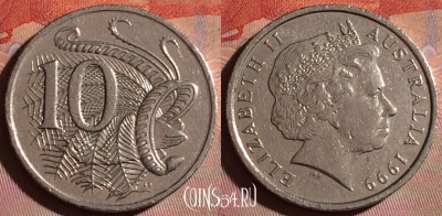 Австралия 10 центов 1999 года, KM# 402, 135f-070