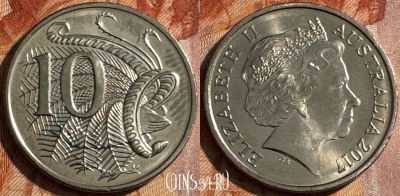 Австралия 10 центов 2017 года, KM# 402, UNC, 503s-039