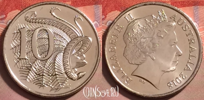 Австралия 10 центов 2018 года, KM# 402, UNC, 130j-129