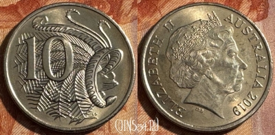 Австралия 10 центов 2019 года, KM# 402, UNC, 503s-037