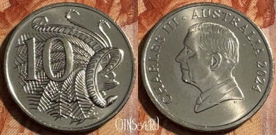 Австралия 10 центов 2024 года, UNC, 503s-030