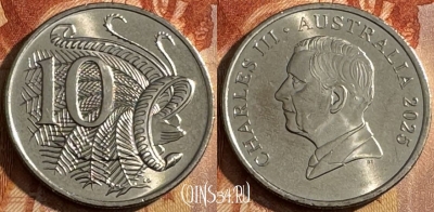 Австралия 10 центов 2025 года, UNC, s515s-029