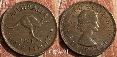 Австралия 1/2 пенни 1961 года, KM# 61, 048s-025 ♛