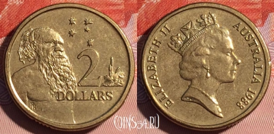 Австралия 2 доллара 1988 года, KM# 101, 114d-082