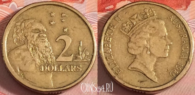 Австралия 2 доллара 1989 года, KM# 101, 105b-095