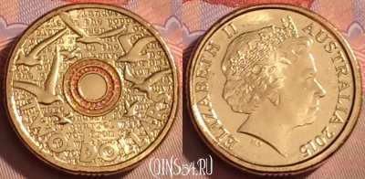 Австралия 2 долларов 2015 года, KM# 2189, UNC, 098l-096