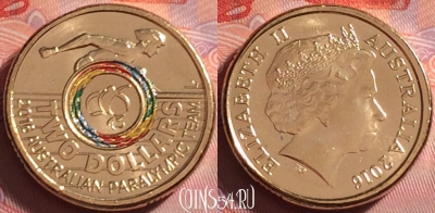 Австралия 2 долларов 2016, Паралимпийские игры, UNC