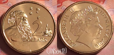 Австралия 2 долларов 2019 года, UNC, 302j-038