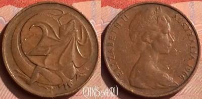 Австралия 2 цента 1966 года, KM# 63, 231n-111