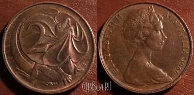 Австралия 2 цента 1966 года, KM# 63, 056-176