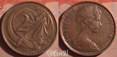 Австралия 2 цента 1968 года, KM# 63, 050i-162