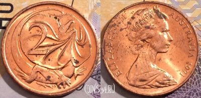 Австралия 2 цента 1971 года, КМ# 63, 191-095