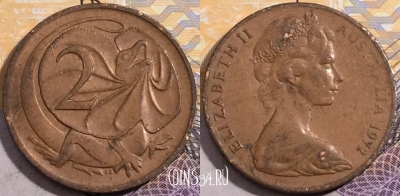 Австралия 2 цента 1972 года, KM# 63, 193-110