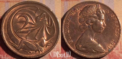 Австралия 2 цента 1973 года, KM# 63, 160a-067