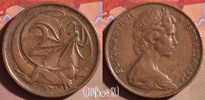 Австралия 2 цента 1974 года, KM# 63, 072j-057