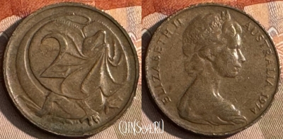 Австралия 2 цента 1974 года, KM# 63, s217t-011